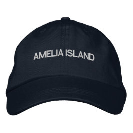Boné de beisebol bordado da Ilha Amelia Flórida