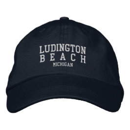 Boné de beisebol bordado de Ludington Beach Michig