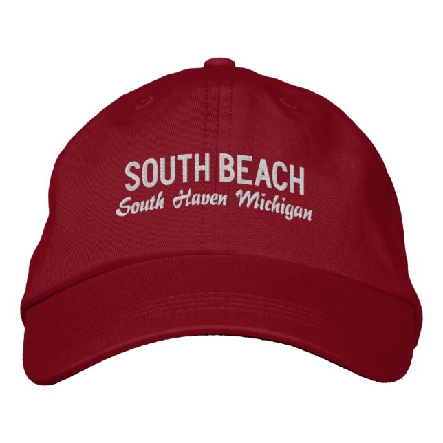 Boné de beisebol bordado de South Beach Michigan (Frente)