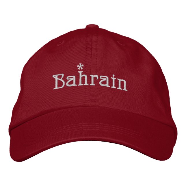 Boné de Beisebol Bordado do Bahrein (Frente)