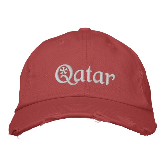 Boné de beisebol bordado do Qatar (Frente)