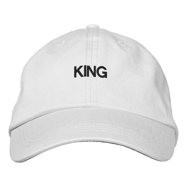 Boné de beisebol branco bonito com bordado (Frente)