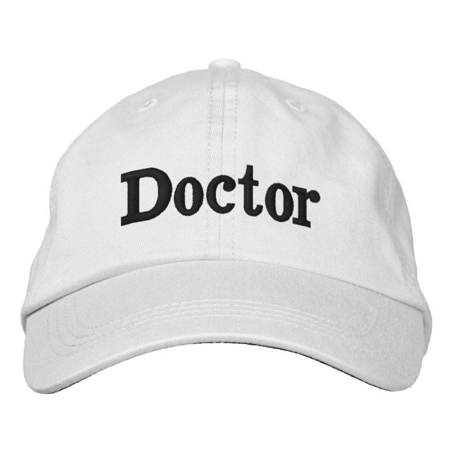 Boné de beisebol branco médico algodão casual (Frente)