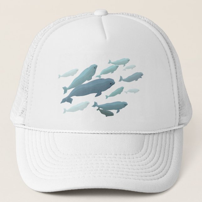 Boné de beisebol da baleia da beluga & presentes (Frente)