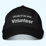 Boné de beisebol do Voluntário Bordado Negro<br><div class="desc">Personalize facilmente este chapéu de voluntário negro Roupa de Alternativo com o seu próprio texto personalizado. Você também pode personalizá-lo com seu logotipo ou outra imagem. Este estilo de boné chino é 100% algodão. O estilo "Flexfit Wool" tem opções para adicionar seu bordado nas laterais e traseiras. Estilo unisexo ajustável...</div>