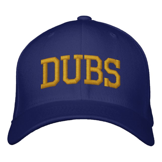 boné de beisebol "DUBS" - Azul e Dourado (Frente)