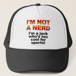 Boné de Beisebol Engraçado do Nerd Atleta Caminhon