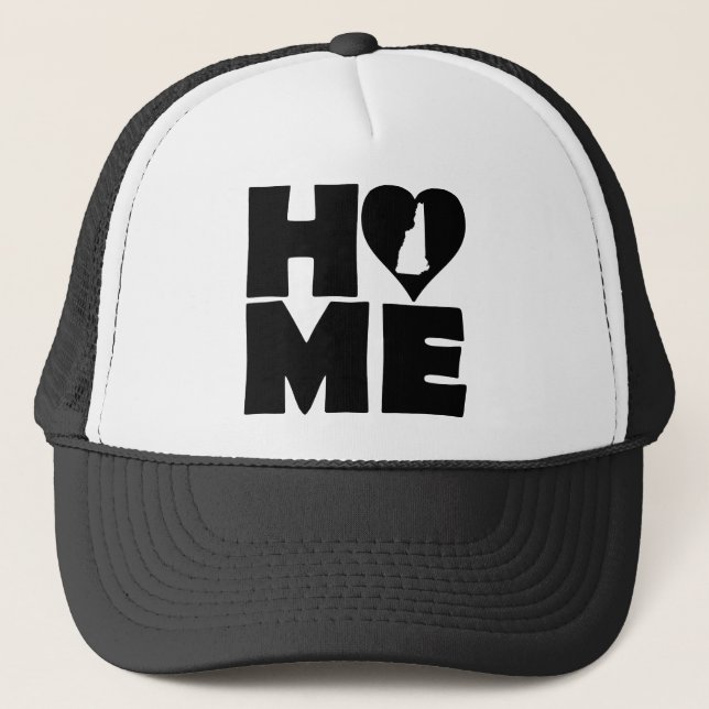Boné de Beisebol New Hampshire Home Heart State (Frente)