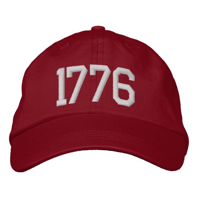 Boné de Beisebol Patriótico Clássico 1776 Bordado (Frente)