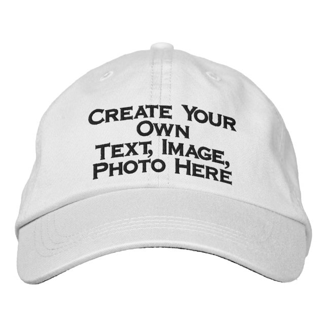 Boné de Beisebol Personalizado com Bordado Branco (Frente)