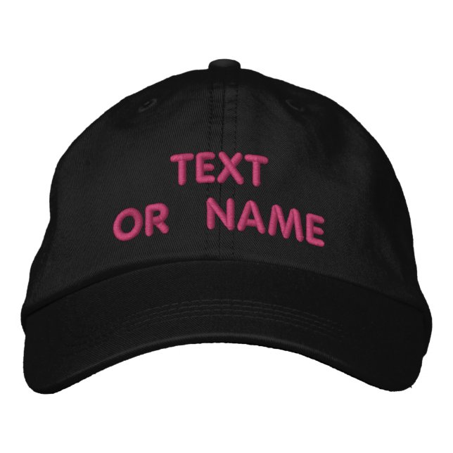 Boné de Beisebol Personalizado com Nome de Texto P (Frente)