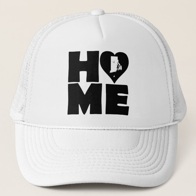 Boné de Beisebol Rhode Island Home Heart State Bon (Frente)