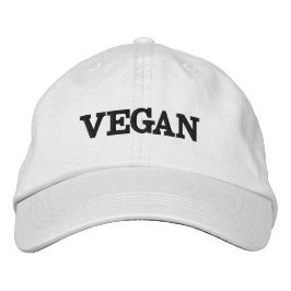 Boné de beisebol vegano (texto preto)