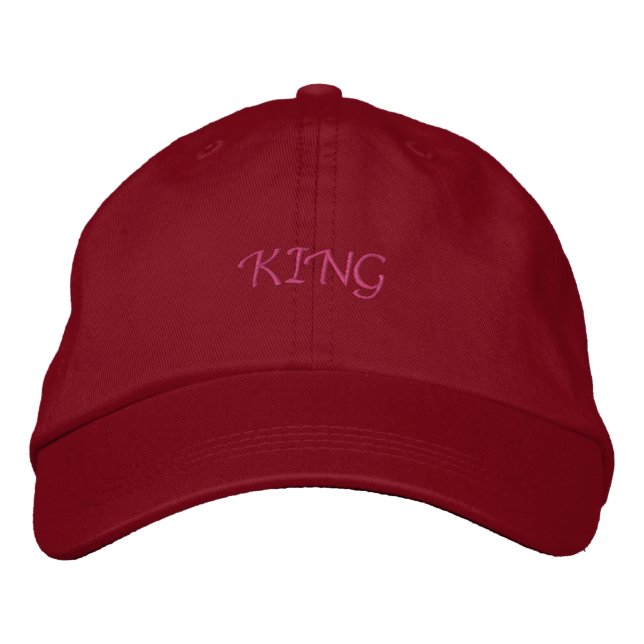 Boné de Bordado de Texto KING - Boné Bordado Elega (Frente)