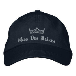 Boné de bordado personalizado da Coroa Pageant