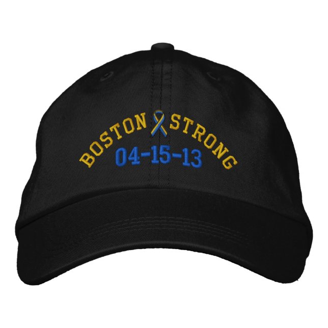 Boné de bordados Boston Strong Ribbon 04-15-13 (Frente)