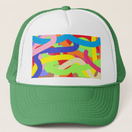 Boné de caminhoneiro abstrato para pai, crianças e