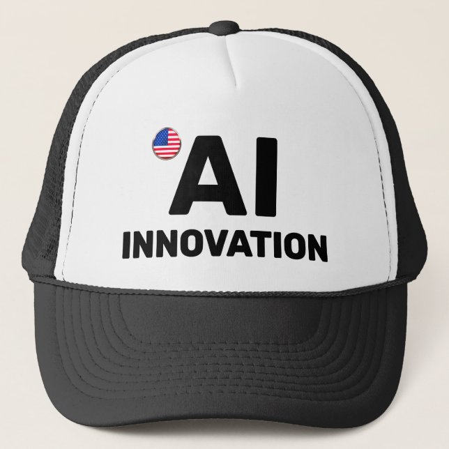 Boné de Caminhoneiro AI Innovation™ (Personalize!) (Frente)