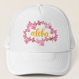Boné de Caminhoneiro Aloha Orchid Lei