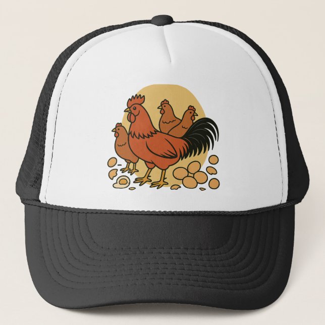 Boné de Caminhoneiro Amante de Frango (Frente)