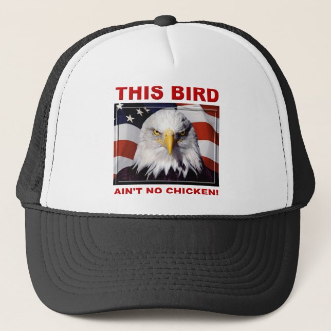 Boné de caminhoneiro American Eagle Ain't No Chick (Frente)