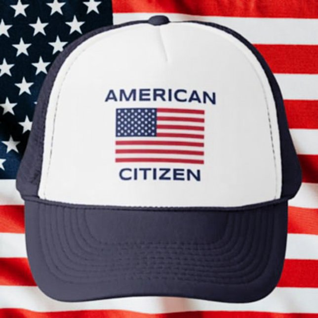 Boné de Caminhoneiro Bandeira EUA Cidadão American (Criador carregado)