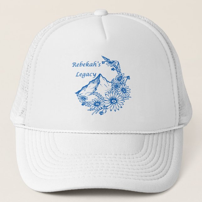 Boné de Caminhoneiro Branco da Legado de Rebekah (Frente)