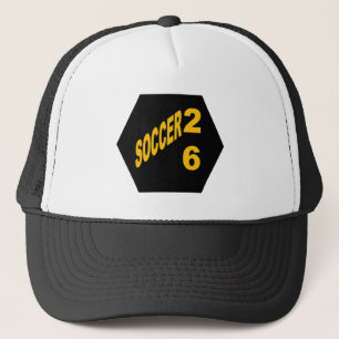 Boné de Caminhoneiro Branco e preto SOCCER 26