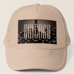 Boné de Caminhoneiro Chicago Skyline