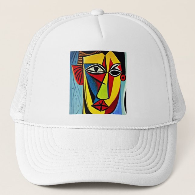 Boné de Caminhoneiro de Arte Abstrata (Frente)