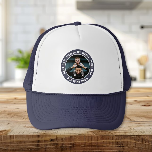 Boné de Caminhoneiro de Foto Personalizada Melhor  (Criador carregado)