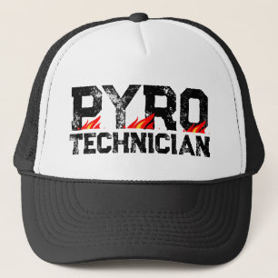 Boné de caminhoneiro de técnico de pirotecnia com