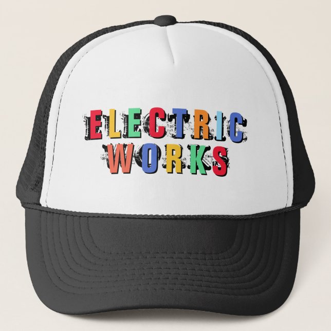 Boné de Caminhoneiro Electric Works™ Desarrumado (Frente)
