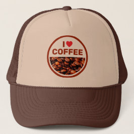 Boné de Caminhoneiro Eu Amo Café™
