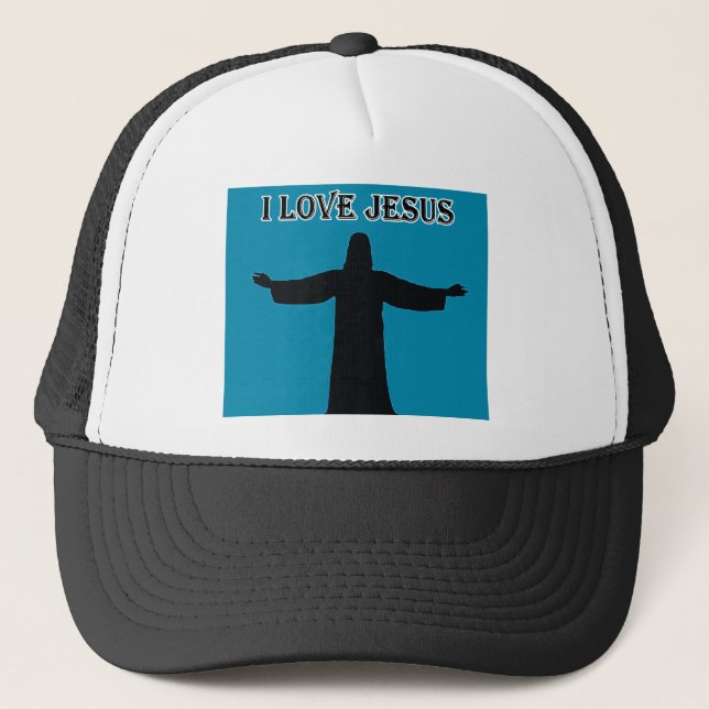Boné de Caminhoneiro Eu amo Jesus (Frente)