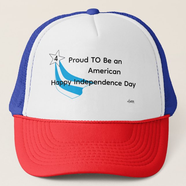 Boné de Caminhoneiro : Feliz Dia da Independência (Frente)