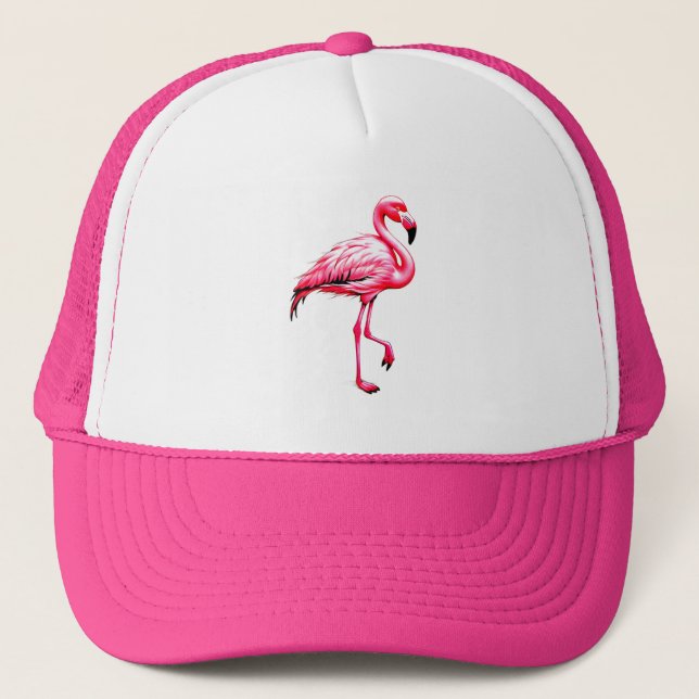 Boné de Caminhoneiro Flamingo Rosa (Frente)