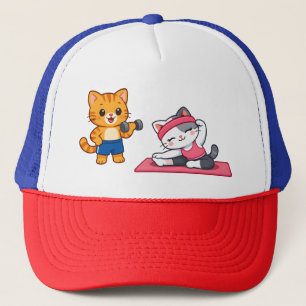 Boné de Caminhoneiro Gato na Academia