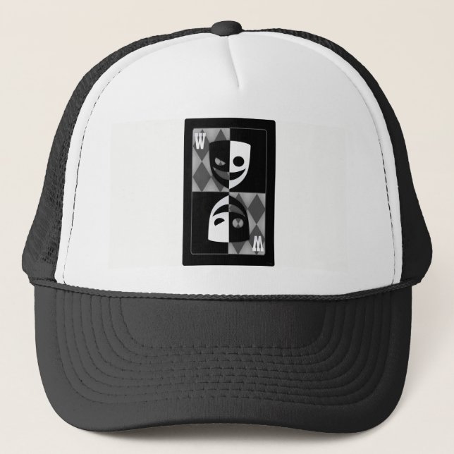 Boné de Caminhoneiro Grey Wildcard Poker Diamonds (Frente)