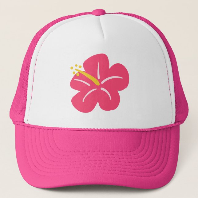 Boné de Caminhoneiro Hibisco Rosa (Frente)