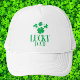 Boné de Caminhoneiro Lucky Dad – Shamrocks & Style