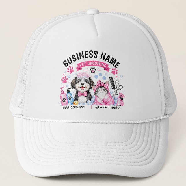 Boné de Caminhoneiro Personalizado de Pet Shop com (Frente)