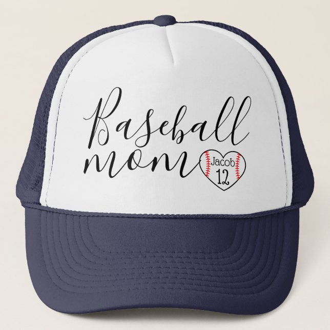 boné de caminhoneiro personalizado para mãe de jog (Frente)