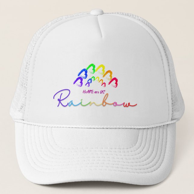 Boné de Caminhoneiro RainbowHearts  (Frente)