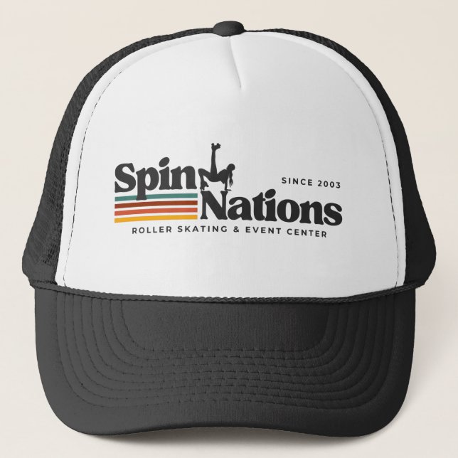 Boné de Caminhoneiro Retro 2025 | SpinNations (Frente)