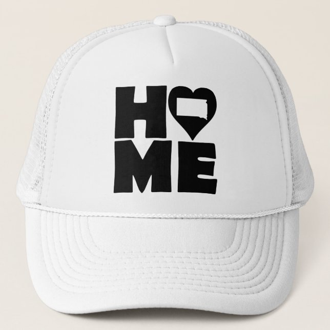 Boné de Caminhoneiro South Dakota Home Heart State (Frente)