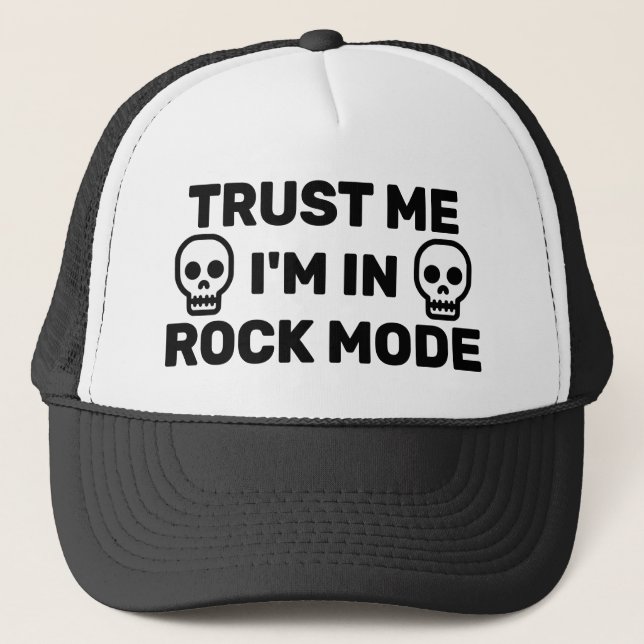 Boné de Caminhoneiro Trust Me - I'm In Rock Mode™ (Frente)