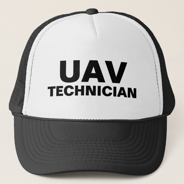 Boné de Caminhoneiro UAV Technician™ (Frente)