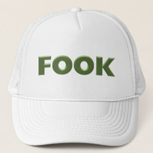 Boné de camionista branco Fook