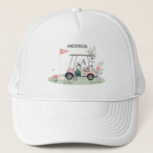 Boné de carrinho de golfe personalizado com nome e